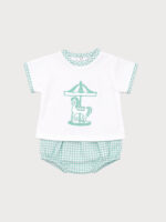 Conjunto Bebe Camiseta Estampada y Braguita Mod. Carrusel - Imagen 2