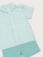 Conjunto Bebe Camisa Vichy y Pantalón Corto Mod. Vichy - Imagen 3