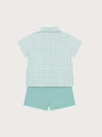 Conjunto Bebe Camisa Vichy y Pantalón Corto Mod. Vichy - Imagen 4